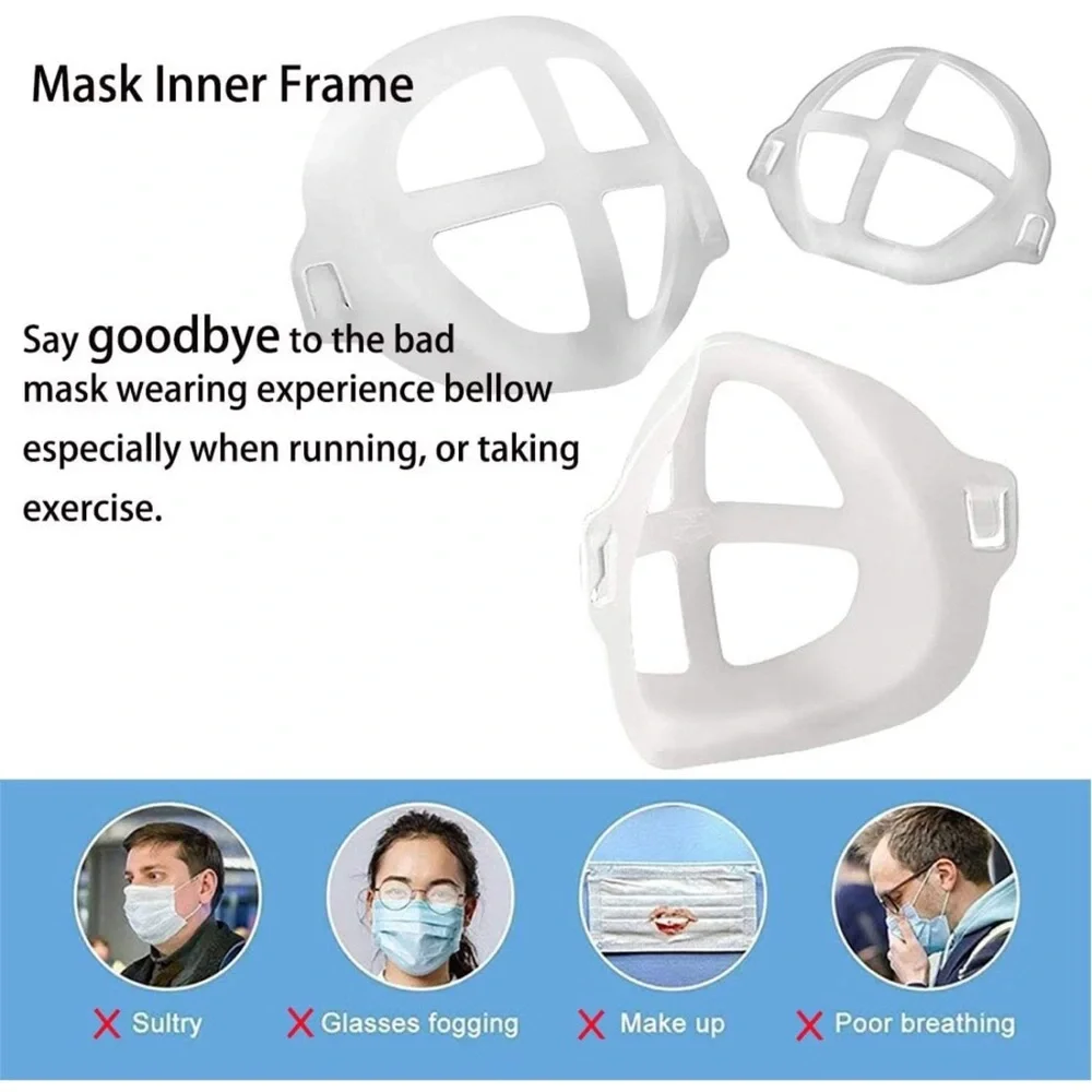 Plastic Bracket Turtle Inserts Breathe Cup Soft 3D Face Support Frame Pack of 5